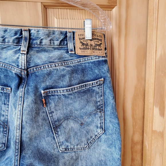 Levi's 505C Acid Wash Jeans 32 x 30 orange tab - Picture 3 of 12